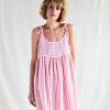 Maternity Oversized Ruffled Linen Sundress Handmade By Offon