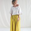 Oversized V Neck Linen Blouse Offon Clothing