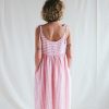 Maternity Oversized Ruffled Linen Sundress Handmade By Offon