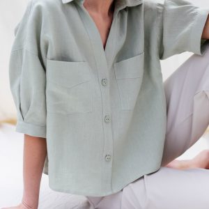 Linen Oversized Fit Shirt Polly Offon Clothing