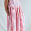 Maternity Oversized Ruffled Linen Sundress Handmade By Offon