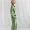 Linen Oversized Shirt And Elasticated Waist Pants Suit