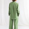 Linen Oversized Shirt And Elasticated Waist Pants Suit