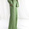Linen Oversized Shirt And Elasticated Waist Pants Suit