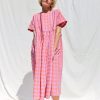 Oversized Seersucker Checks Dress Silvina Offon Clothing Nan