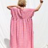 Oversized Seersucker Checks Dress Silvina Offon Clothing Nan