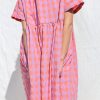 Oversized Seersucker Checks Dress Silvina Offon Clothing Nan