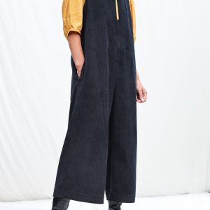Sleeveless Oversized Cord Jumpsuit Offon Clothing