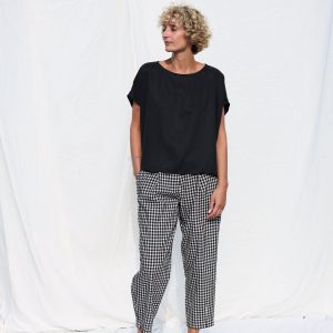 Oversized Short Sleeve Crop Top Offon Clothing