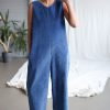 Sleeveless Oversized Wide Cord Jumpsuit Offon Clothing