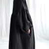 Black Linen Oversized Dress Greta Offon Clothing