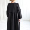 Black Linen Oversized Dress Greta Offon Clothing