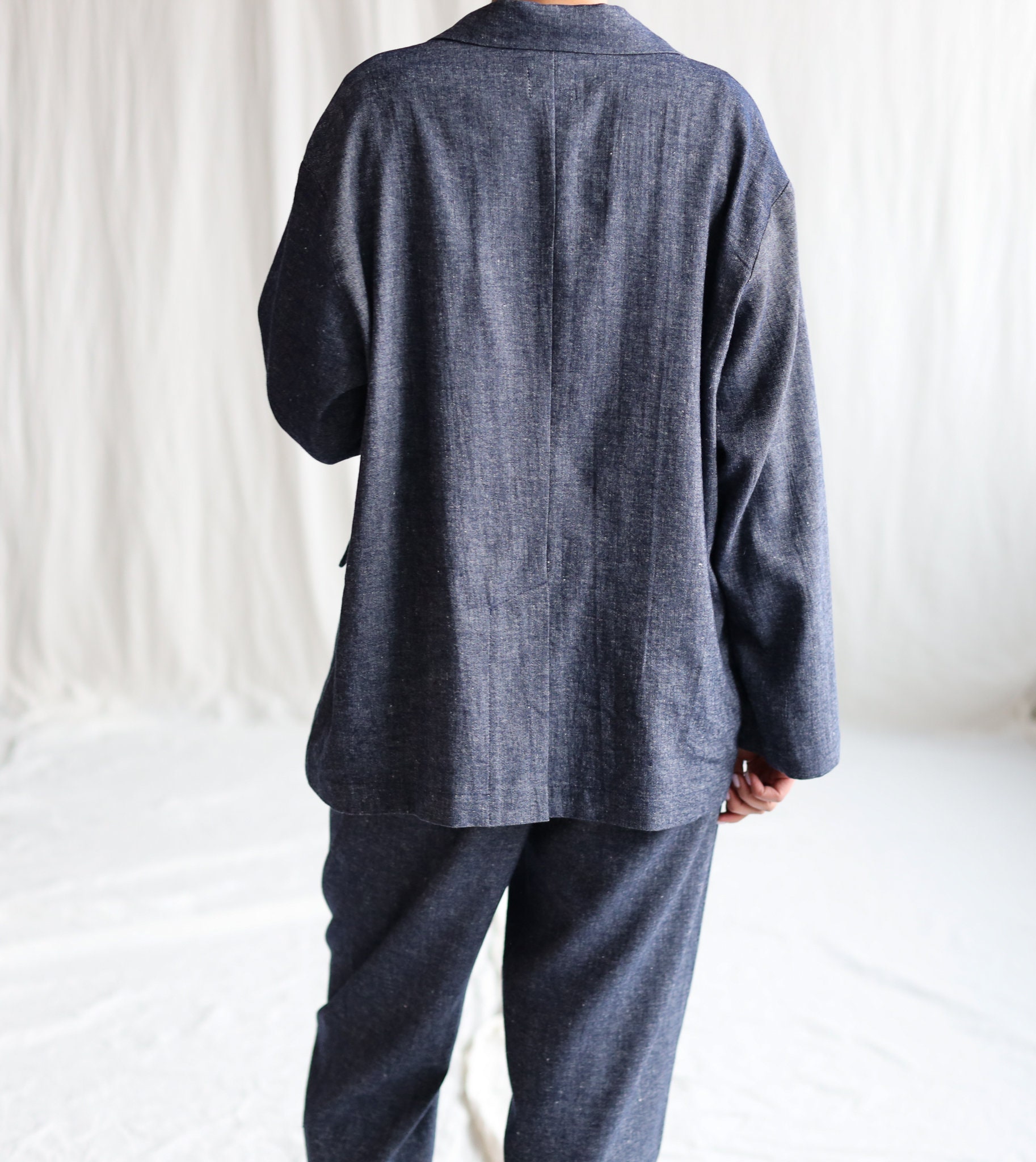 Wool And Linen Oversized Blazer Offon Clothing Wool And Linen Oversized Blazer Offon Clothing