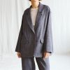 Wool And Linen Oversized Blazer Offon Clothing