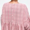 Oversized Double Gauze Pink Checks Dress Greta Offon