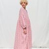 Oversized Double Gauze Pink Checks Dress Greta Offon