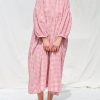 Oversized Double Gauze Pink Checks Dress Greta Offon