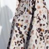 Oversize Animal Print Viscose Linen Blend Oversized Shirt
