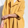 Peter Pan Collar Heavy Linen Oversized Coat In