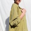 Peter Pan Collar Heavy Linen Oversized Coat Offon
