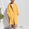 Peter Pan Collar Heavy Linen Oversized Coat In
