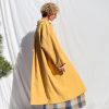 Peter Pan Collar Heavy Linen Oversized Coat In