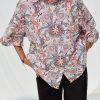 Oversized Tana Lawn Cotton Shirt Elian In Abstract