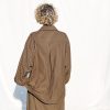 Oversized Long Sleeve Shirt In Khaki Stripes Elian
